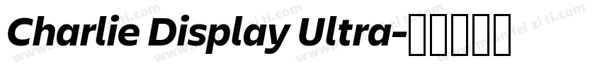 Charlie Display Ultra字体转换